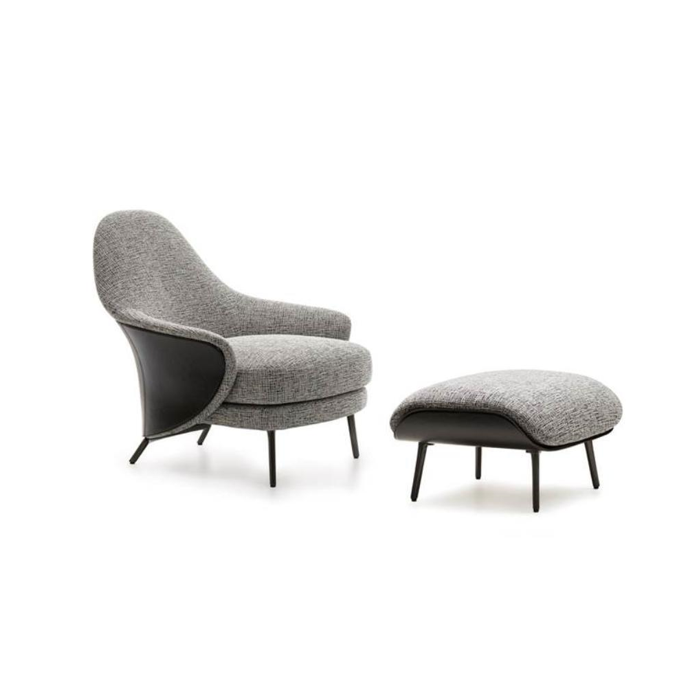 ARMCHAIR WITH POUF