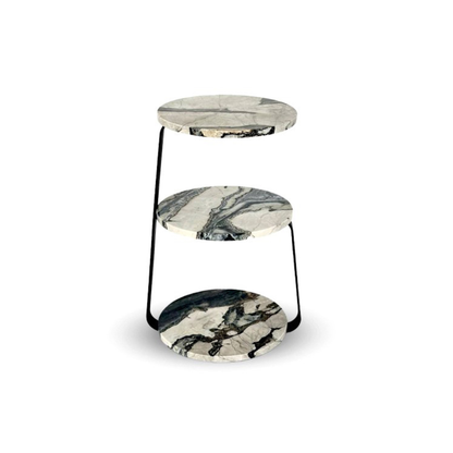 ALBA Marble 3-shelf end table. NEXT DAY DELIVERY