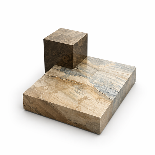 CUBE MARBLE TABLE DARK