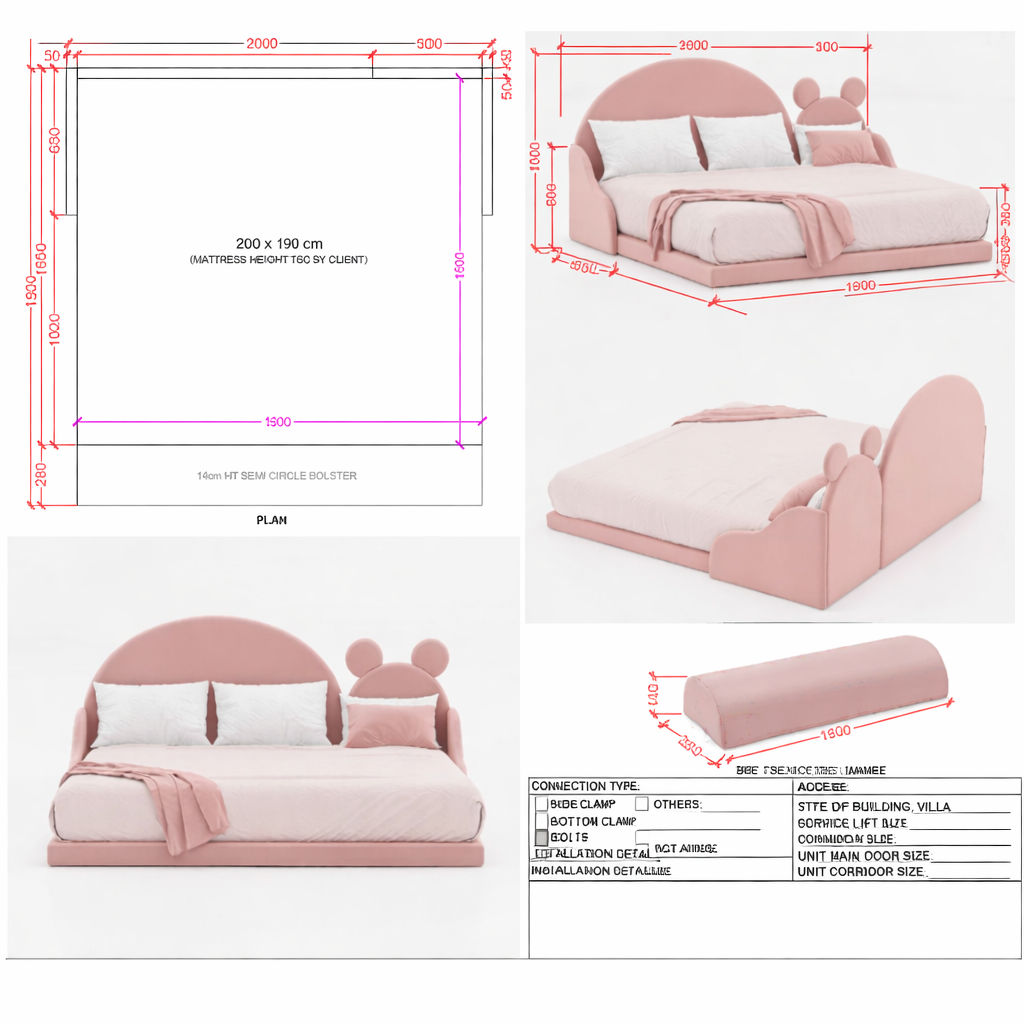 PINK KIDS BED